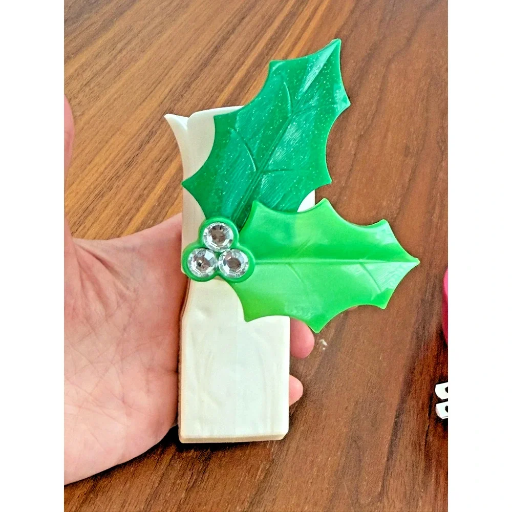 Hot Pink Snowflake & Green Holly Wallflower Diffuser Plug In Bath & Body Works